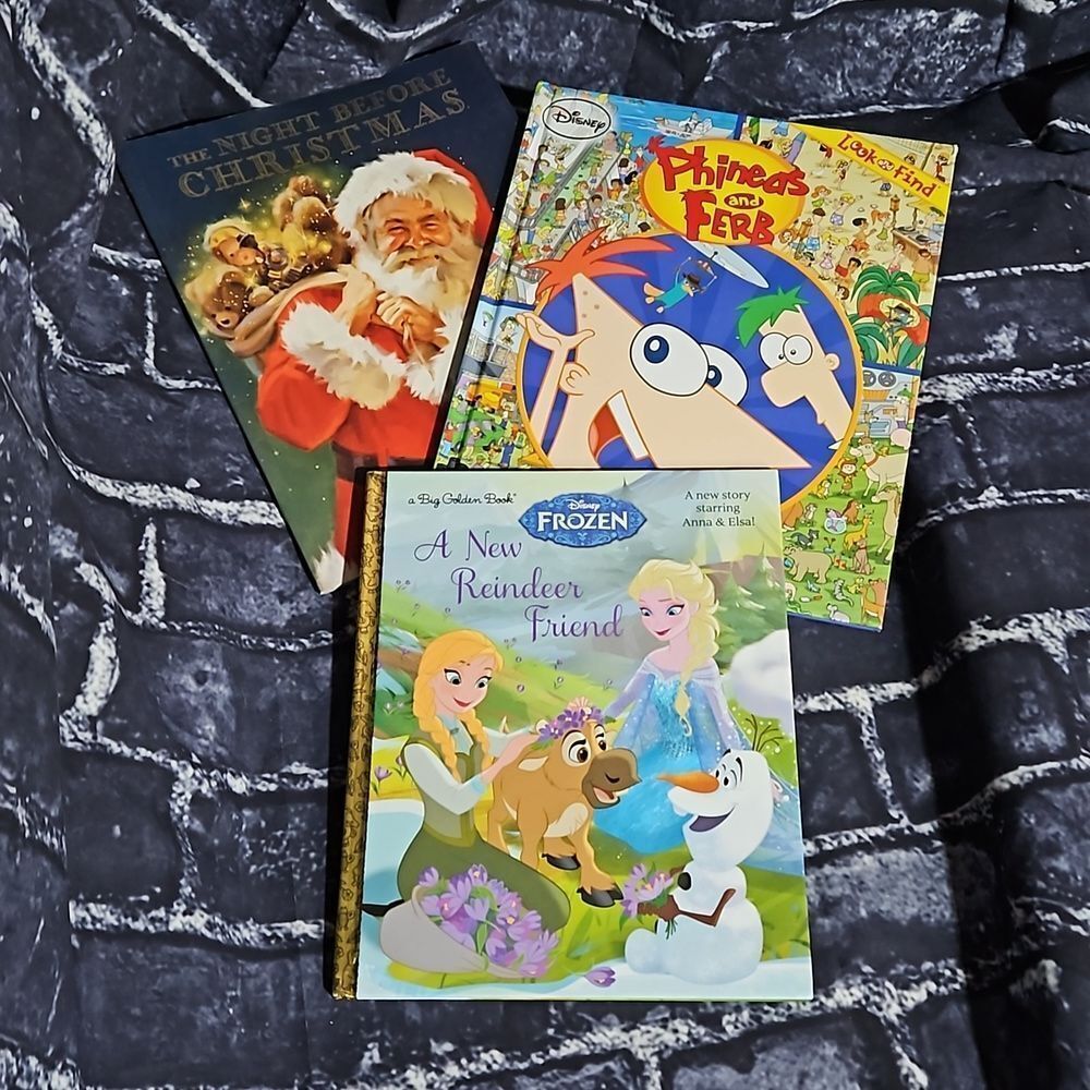 Disney Book Bundle of 2 + 1 Christmas Book